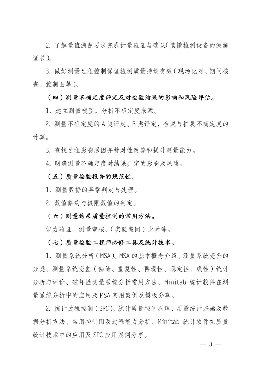 中國質量檢驗協會關于開展質量檢驗專業技術人員崗位能力提升培訓的通知(中檢辦發〔2022〕151號)